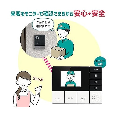 ワイヤレステレビドアホン EA864BB