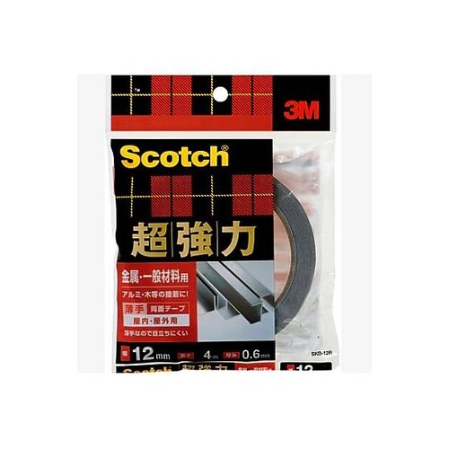 12mmx4m 両面テープ (超強力/金