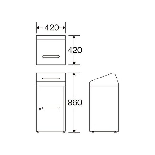 420x420x860mm 機密文書回収