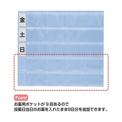 おくすりカレンダー ライトブルー 4用法