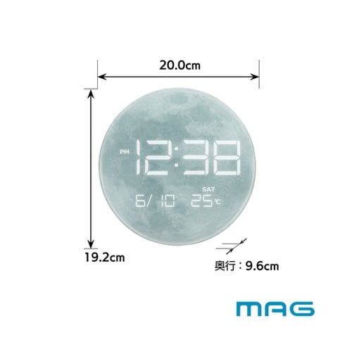 置き時計 デジタル MAG LED カレ