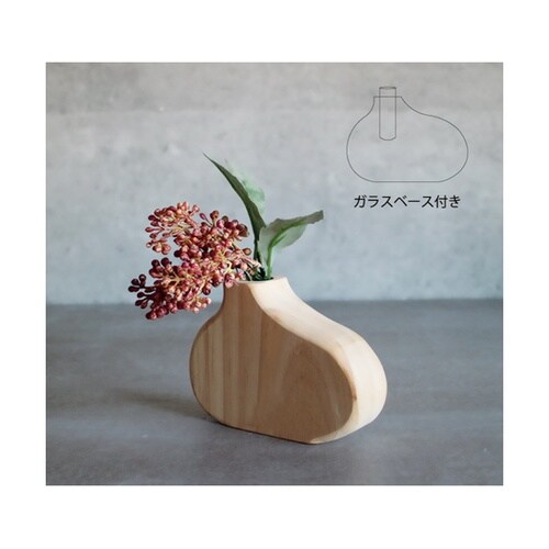 花瓶 welms ウッドベース A 一輪