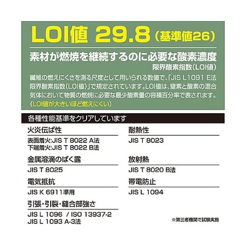 難燃シャツ L ネイビー 4407−L−