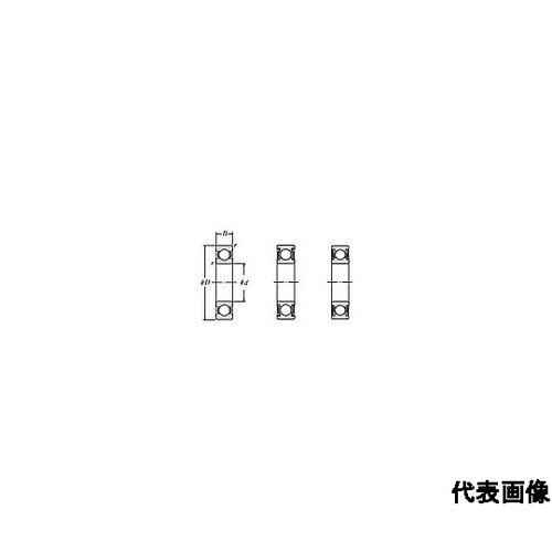 深溝玉軸受 シールドタイプ 内径17mm