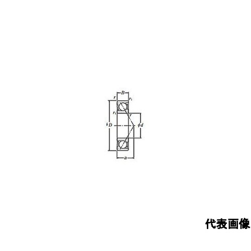 アンギュラ玉軸受 接触角15° 内径10