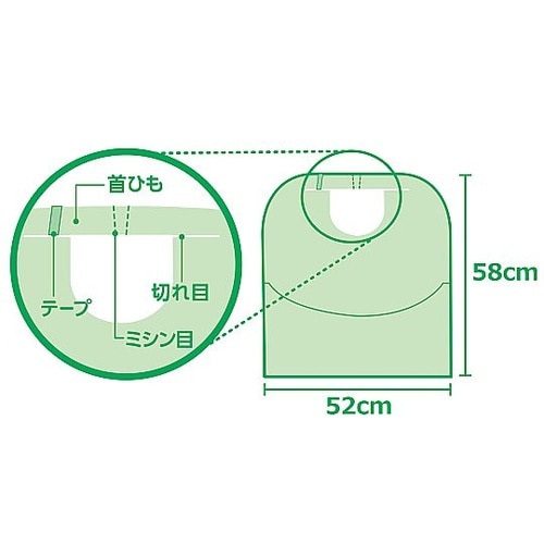 デンタルポケットエプロン テープ付 1箱