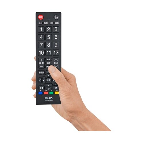 テレビリモコン ブラック RC−TV10