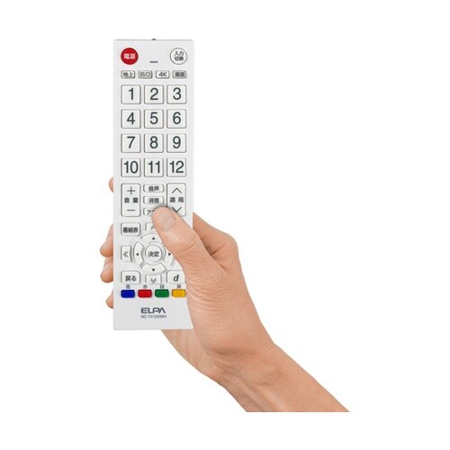 テレビリモコン ホワイト RC−TV10