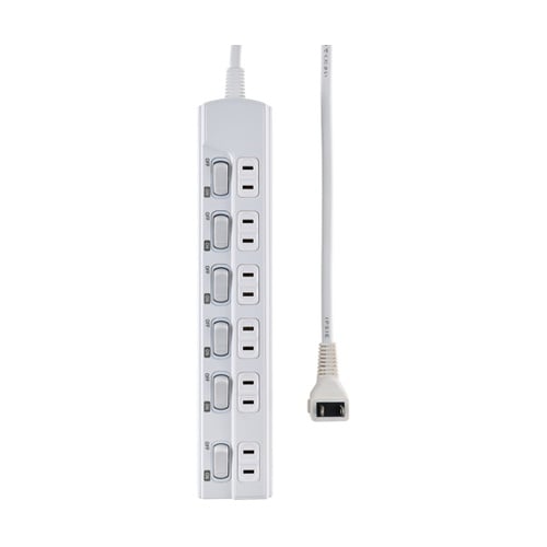ランプレスSW付タップ 6P 2M ホワ