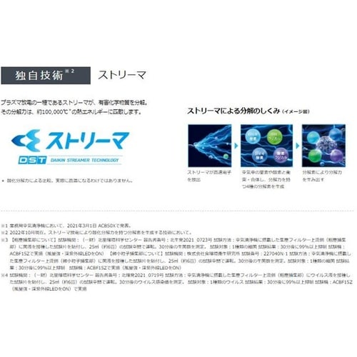UVパワフルストリーマ空気清浄機 ACB