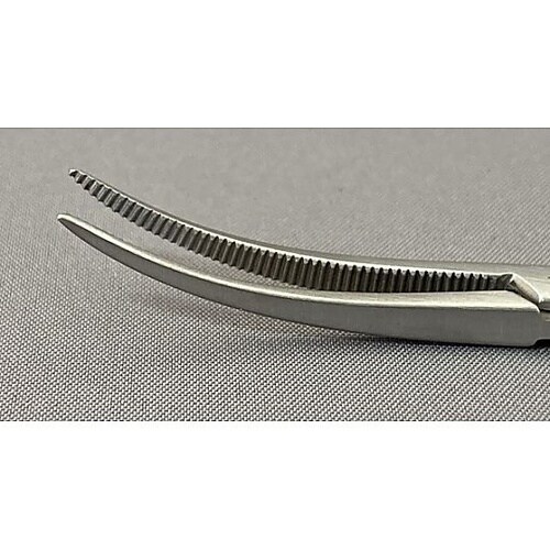 極細剥離鉗子 15cm 弱弯 セレーショ