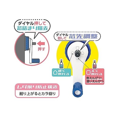 しっかり削れるミニけずりミントパープル