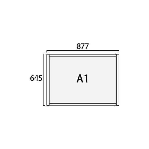 ブラックフラットオープンパネル A1横