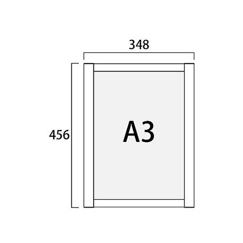 ブラックフラットオープンパネル A3 B