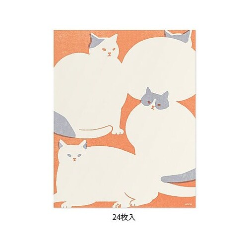 便箋 きまぐれ ネコ柄 1パック(5冊入
