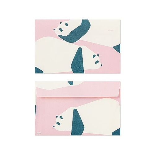 封筒 きまぐれ パンダ柄 1パック(5冊