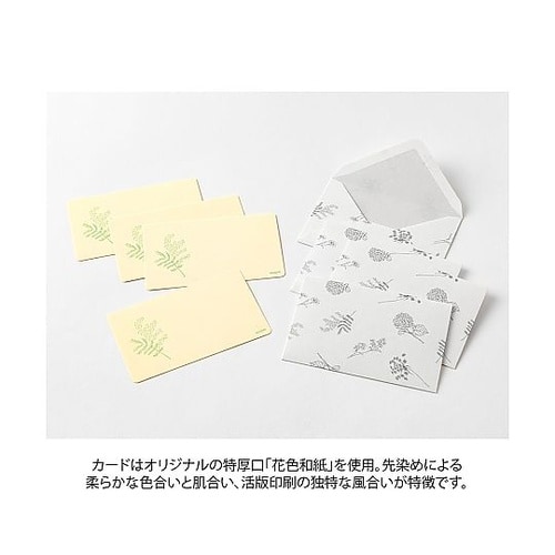 カードセット<名刺サイズ> 花色和紙 黄