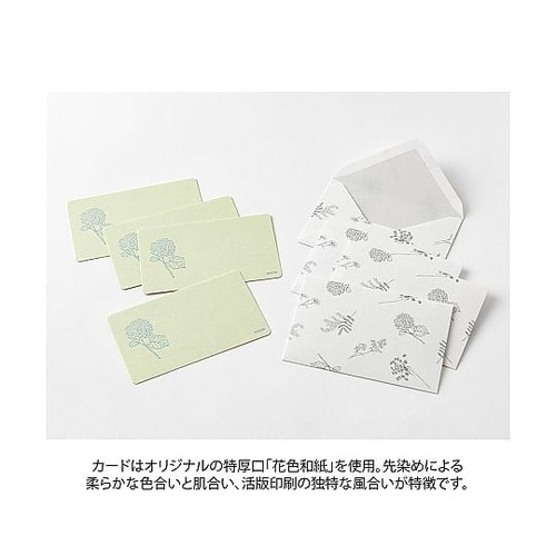 カードセット<名刺サイズ> 花色和紙 緑