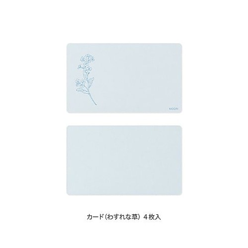 カードセット<名刺サイズ> 花色和紙 青