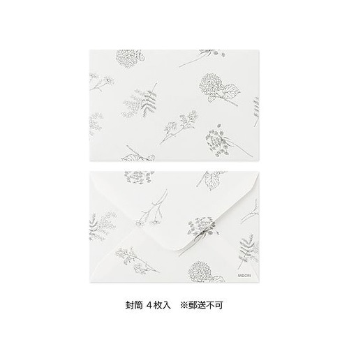 カードセット<名刺サイズ> 花色和紙 青