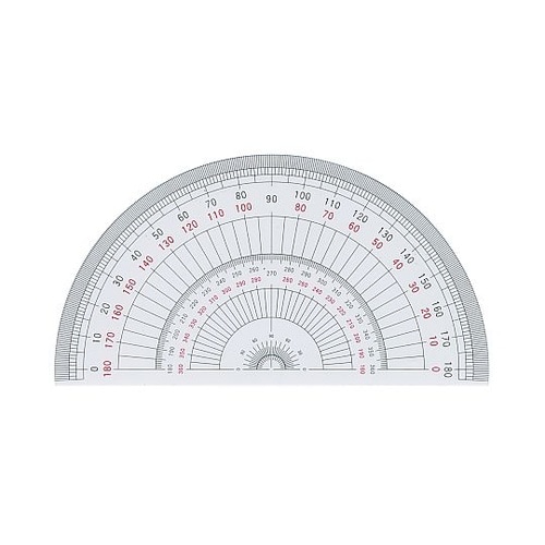 半円分度器 18cm 1−822−010