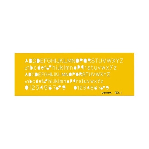 テンプレートNo.1 英字数字定規 1−