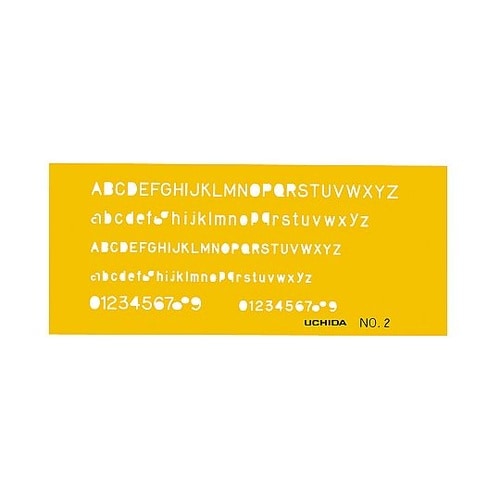 テンプレートNo.2 英字数字定規 1−