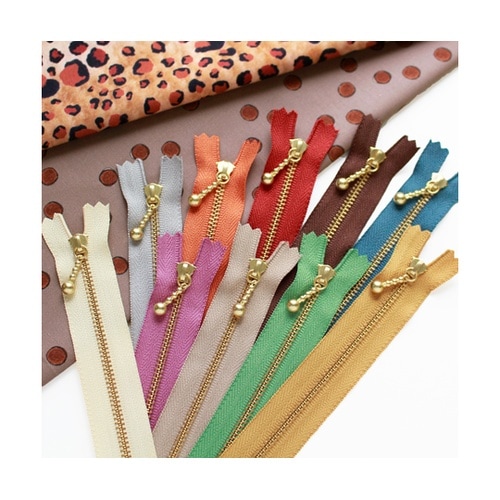 玉付きファスナー 14cm オータムカラ
