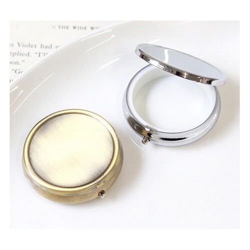 ピルケース 丸型 φ50mm シルバー