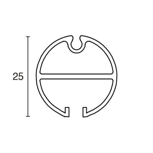 アルミH型パイプ 25−920 ホワイト