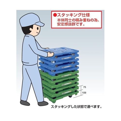 まとめ買い サカエ樹脂台車(ナイロンウレ