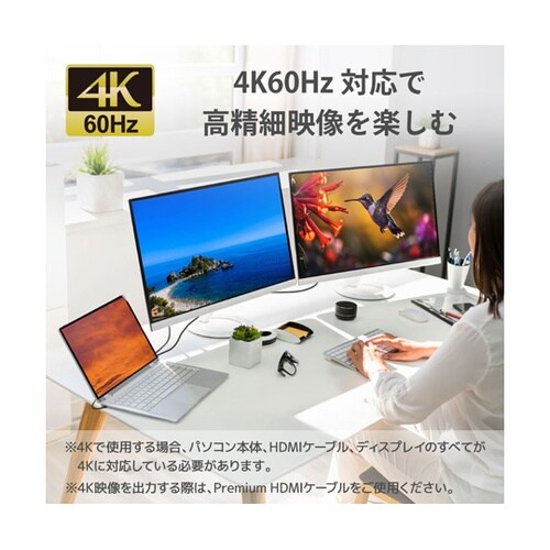 デュアルディスプレイアダプター(最大4K