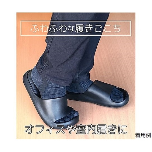 ふわ心地サンダル ブラック L JR−