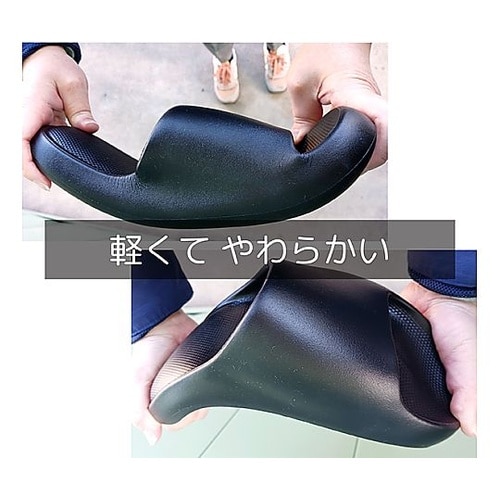 ふわ心地サンダル ブラック L JR−