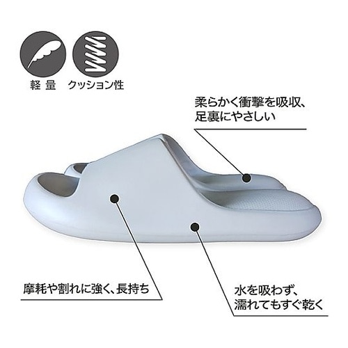 ふわ心地サンダル グレー M JR−0