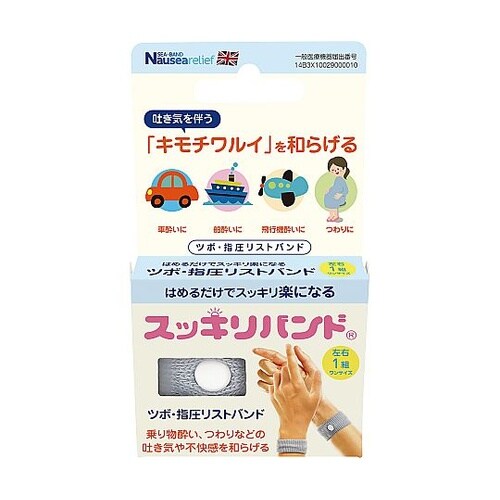 吐き気を軽減 スッキリバンド グレー