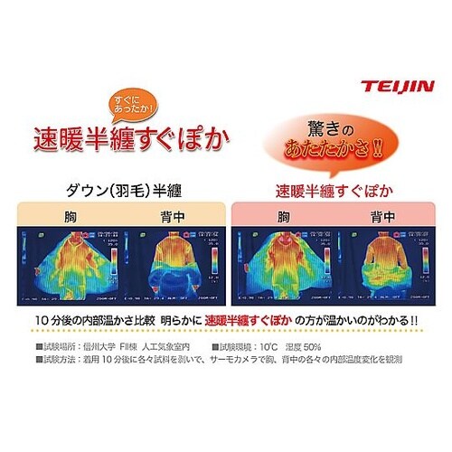 テイジン 速暖すぐぽか半纏リバーシブル