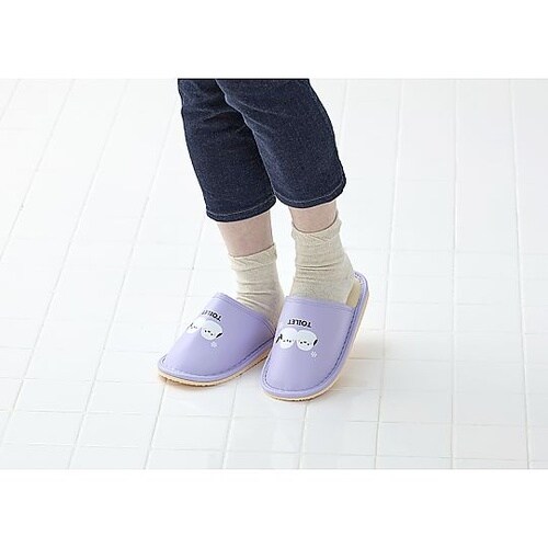 履き口の広いトイレ用スリッパ(シマエナガ