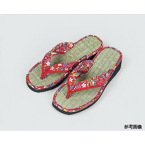 和柄美脚草履 花柄金襴 ピンク Mサイズ