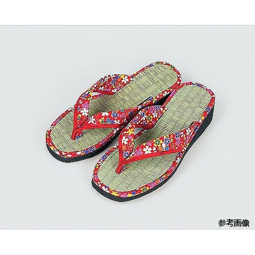 和柄美脚草履 花柄金襴 紺 Mサイズ 1