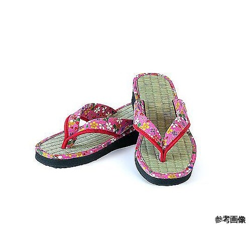 和柄美脚草履 花柄金襴 ピンク Mサイズ