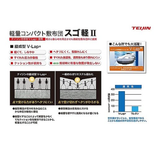 テイジン 軽量コンパクト敷布団 スゴ軽2