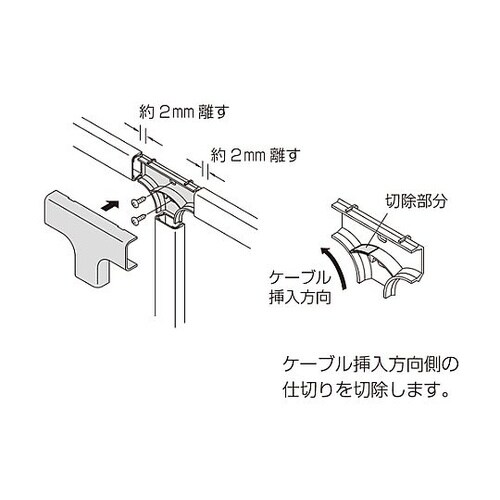屋外用光ファイバ配線用オプトモール付属品