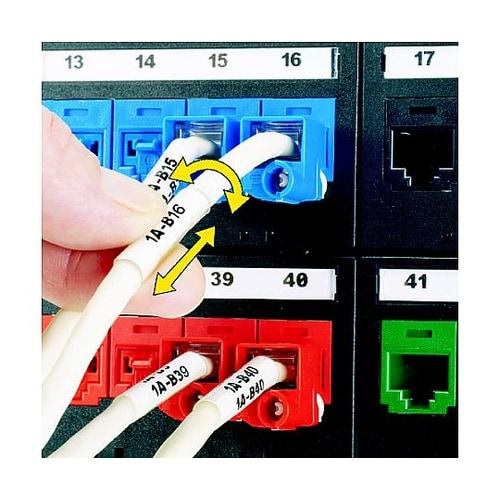 熱転写プリンタ用回転ラベル 黄 印字部2