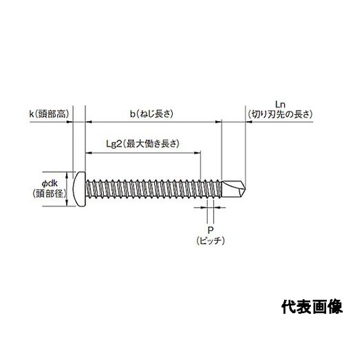 ユニポイントドリルねじ PANタイプ ブ