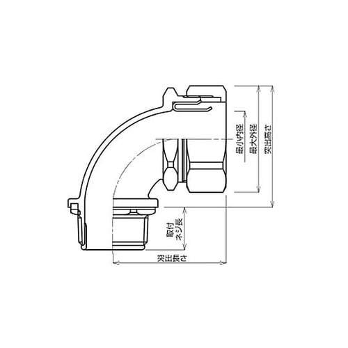 ネジ用90度アングルコネクタ 1箱(10