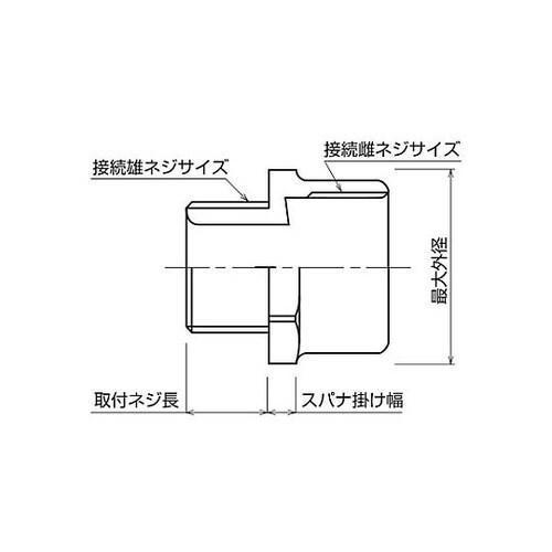 ステンレス 逆アダプタ WRS−36−4