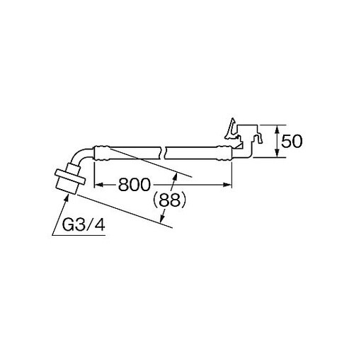 ファインバブル洗濯給水ホース L型 PT