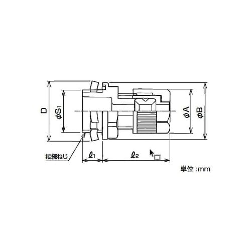 樹脂製緩み止め付コネクタ E2BG 40