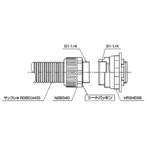 電材電装用回転式ハブ(樹脂製 HR2HG